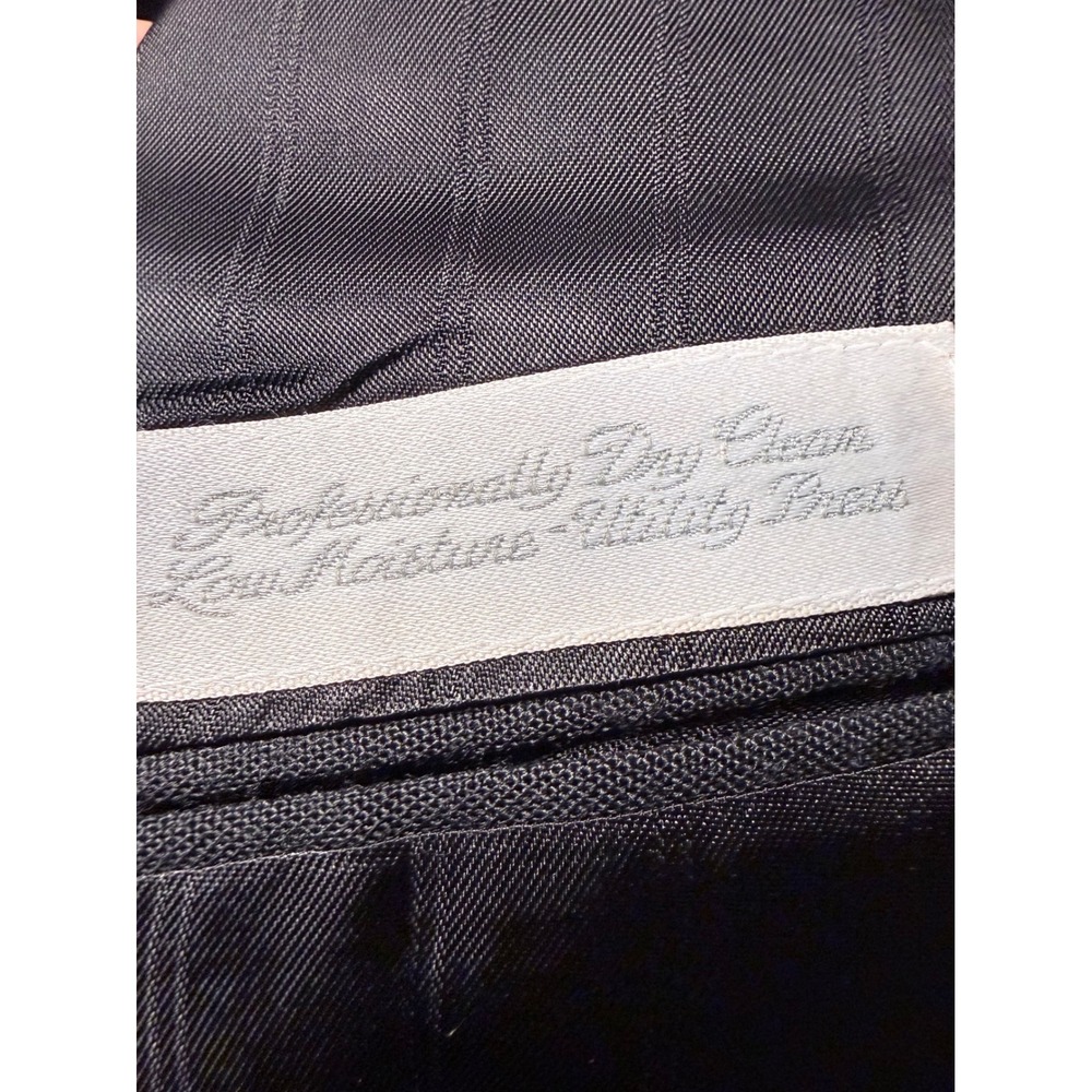 Henry Grethel Mens Double Breasted Blazer Black Gold Buttons Peak Lapel‎ Jacket - Picture 4 of 9